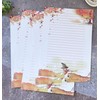 50 Lined Writing Stationery Paper, Beautiful Designs for Writing Letter,