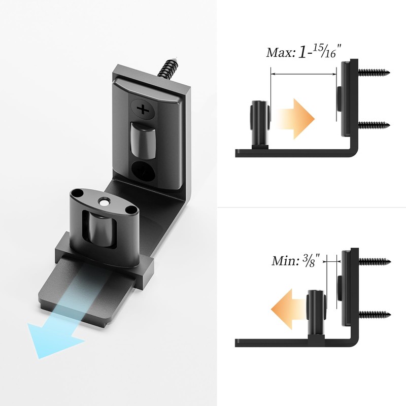 BONIKLUBA Sliding Barn Door Bottom Floor Guide, Adjustable U Shape