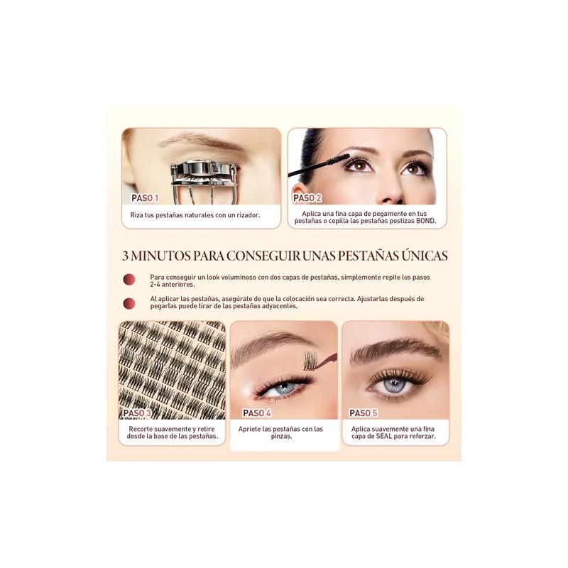 Pestañas Extensions Kit 144 Piezas H02 Curvatura D 8-18 Mm