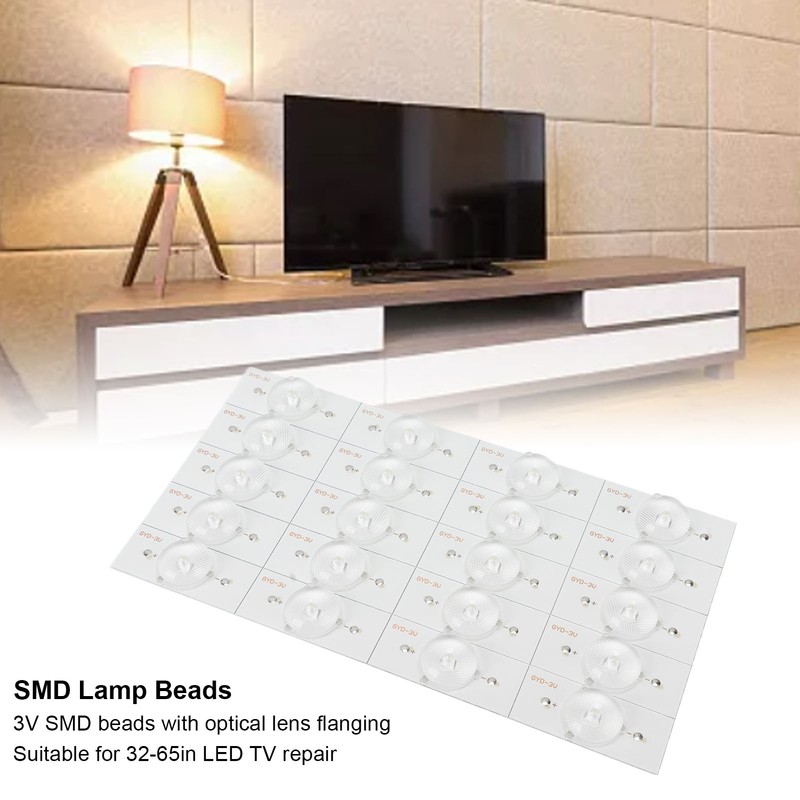 100Pcs SMD Lamp Beads 3V for 32‑65in TV Optical Lens