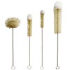 Coralpearl Bottle Brushes Thin Long Handle X 4, Skinny Wire