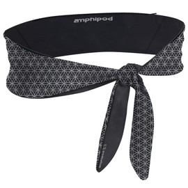 Amphipod TieNgo Stash Belt, Minimalist Runners Storage Waistpack Belt for Running, Jogging & Walking - Black/Reflective - OS