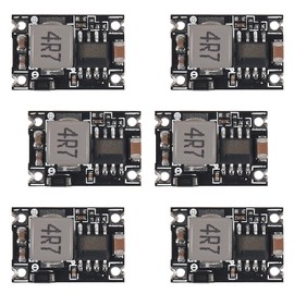 6PCS 5V Regulator Mini Reducer DC 5-30V 12V 24V Buck to 5V Buck Converter Board 1.8A Output Mini360 Small Size Aircraft Model MP1584EN DC-DC Buck Converter Adjustable Power Module