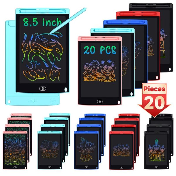 [10/20/30pcs]–8.5″Handy Screen LCD Writing Tablets – Reusable Doodle Boards for