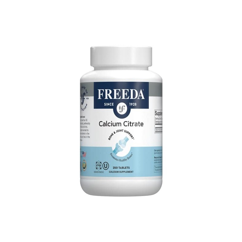Freeda Calcium Citrate - Kosher Vegan Calcium Supplement for Women