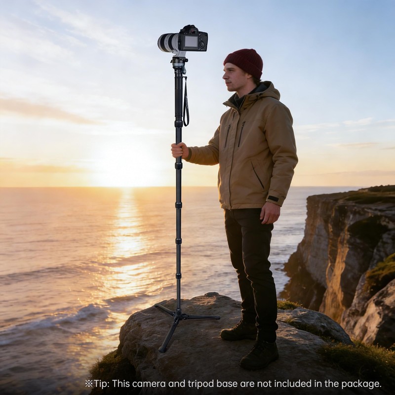 Manbily Camera Monopod with 360° Ball Bowl Head and 1/4inch