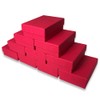 N'icePackaging 100 Qty - Macaw-Red Kraft Cotton Filled Gift Boxes