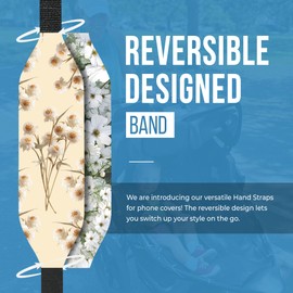 Switchbands Reversible Phone Grip Strap | Comfortable Cell Phone Finger Holder & Phone Loop for Secure Handling | Phone Hand Straps for Phone Cases | Wireless Charging Compatible - Baby's Breath