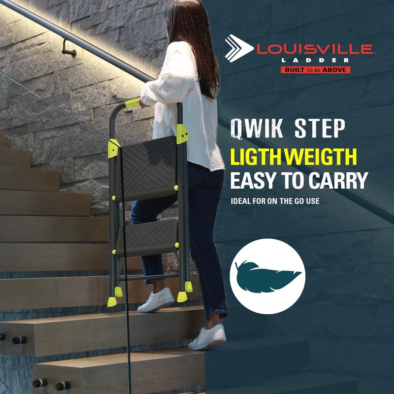 Louisville Ladder Qwik Step 2 Step Ladder, Step Stool with