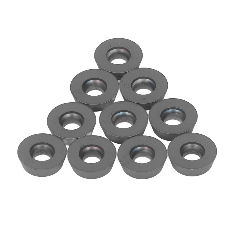 10PCS Black Coating Carbide Inserts Round CNC Turning Milling Inserts