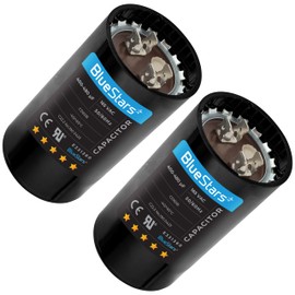 BlueStars Upgraded Version 400-480 uf/MFD 165 VAC Round Motor Start Capacitor 50/60 Hz AC Electric Replacement Part - Lifetime Up to 30.000 Hours - Pack of 2