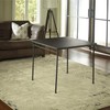 Cosco Square Folding Table 34" Black Steel, Steel Frame, Vinyl