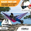 Foxelli Camping Hammock - Lightweight Portable Hammock, Easy Setup with