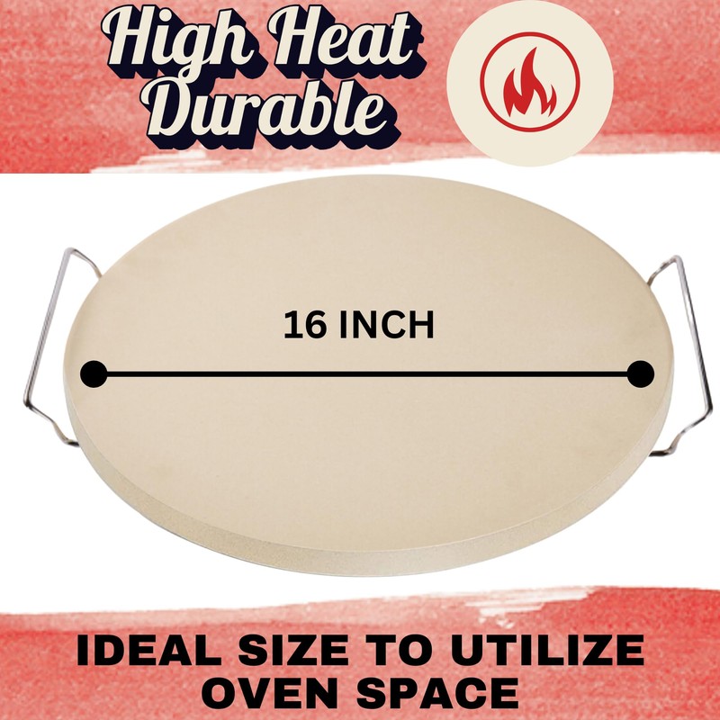Round Pizza Stone - Large Pizza Stone Oven 16 inch