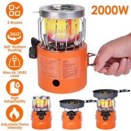 APG 2 in 1 Portable Heater & Stove Tent Camping Outdoor Cooking Butane Propane Gas