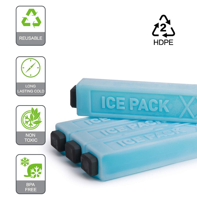 TOURIT Ice Packs for Coolers, 4 Pack Reusable Long Lasting