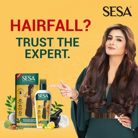 Sesa Ayurvedic Hair Oil 5000 Year Old Kshir Pak Vidhi, Bhringraj & 17 Rare Herbs with 5 Nourishing Oils All Hair Types NO Mineral Oil 200 ml (Pack of 1)