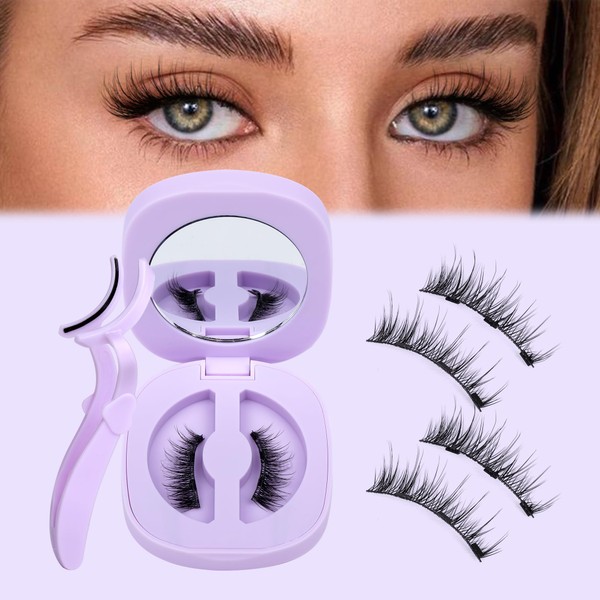 Magneitc Eyelashes with Applicator Wispy False Eyelashes No Glue Needed