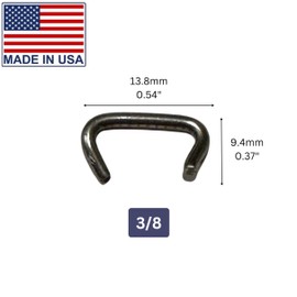 3/8 Stainless Steel Hog Rings for Crab pots, Cages, Traps, Fencing, Sausage Casings, Rabbit Cages (100 Count bag-3oz)