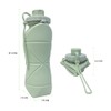 Termo Plegable de Silicona 600 ml, Botella Portátil Antiderrames para