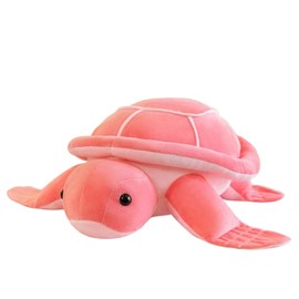 Turtle Cuddly Toy, Plush Turtle Plush Toy, Large Turtle Plush Toy, Large Green Turtle Cuddly Toy, Turtle Soft Fluffy Plush Toy (23 cm, Pink)