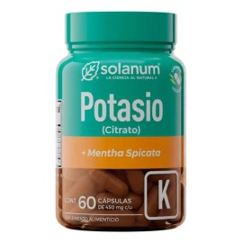 Citrato De Potasio 60 Caps Vegetales Solanum Menta                                                                                                    