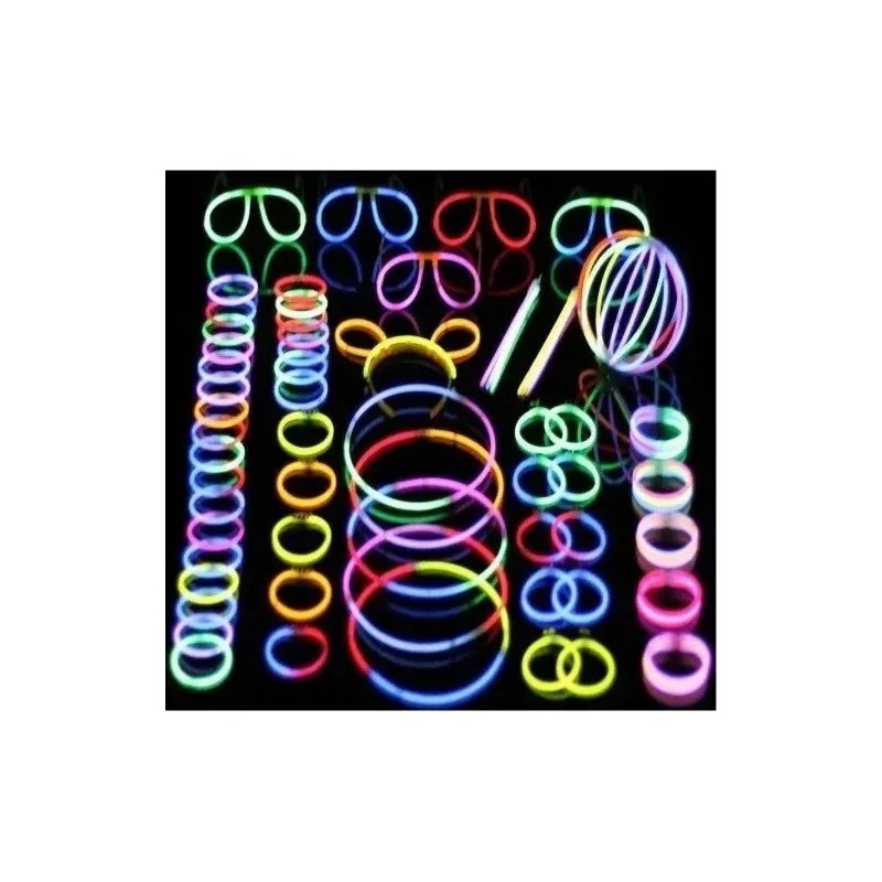 Neon 50 Pulseras Luminosas Fluorescentes Neon Fiesta Batucada
