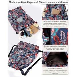 Mochila Deportiva con Cordón, Bolsa con Compartimento para Zapatos, Malla Transpirable, Mochila de Baloncesto y Gimnasio con Bolsillo Impermeable,... 