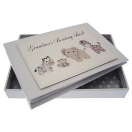 White Cotton Cards Grandma's Boasting Book Silver Toys Tiny Album