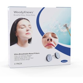 WoodyKnows Ultra-Breathable Nasal Filters (Round, Combined Trial Pack, 4 Pack)