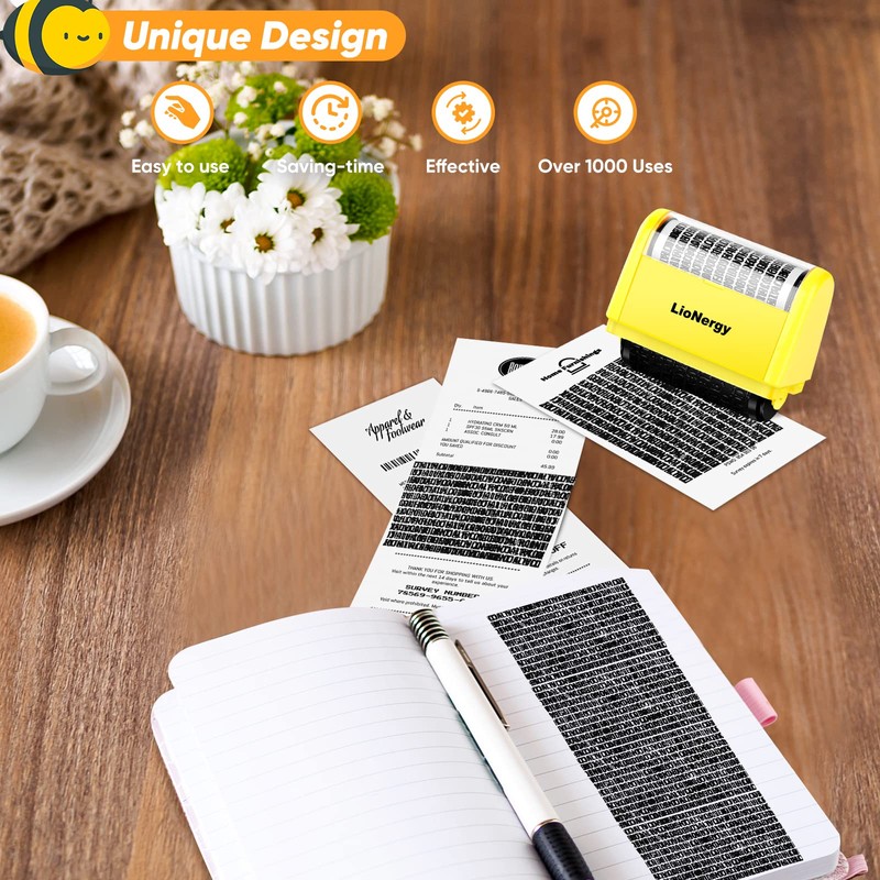 Identity Protection Roller Stamp LioNergy Extra Large 2.0 Inch Roller