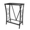 Maklaine Traditional Steel 10 Gallon Metal Aquarium Stand in Black