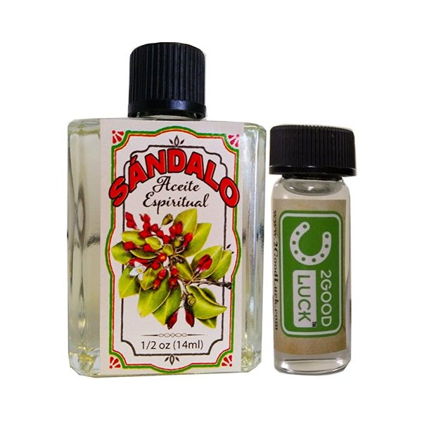 Sandalwood, Spiritual Oil with 1 Dram Perfume Set for Magic and Rituals. Aceite Espiritual Sándalo Para Rituales Y Magia.