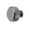 Decoranddecor Amelia Knurled 35mm Round Kitchen Cabinet Furniture Knobs Aluminium