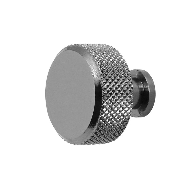 Decoranddecor Amelia Knurled 35mm Round Kitchen Cabinet Furniture Knobs Aluminium