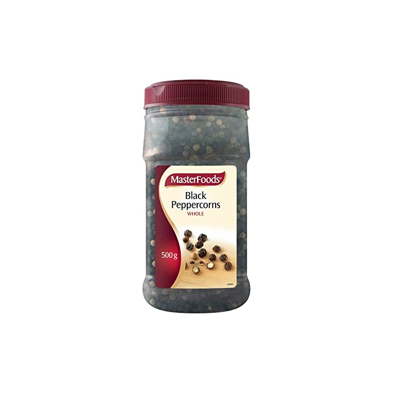 MasterFoods Black Pepper Whole 500 g Jar