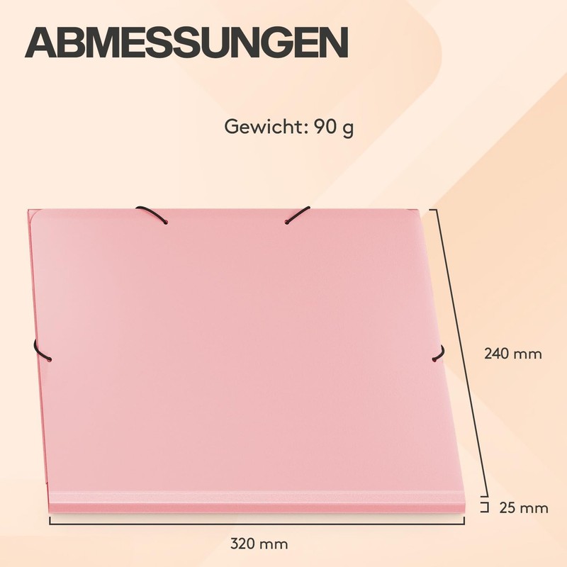 ACROPAQ - 8 x A4 Folder with Elasticated Corners -