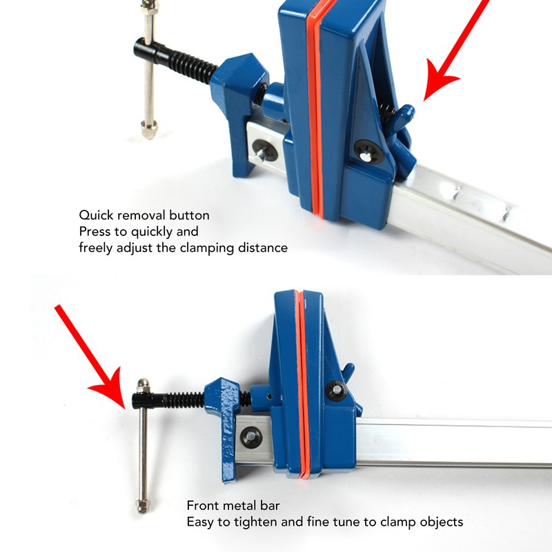 Woodworking F Clamp Aluminum Alloy Fast Adjustment Stable Fixation Quick