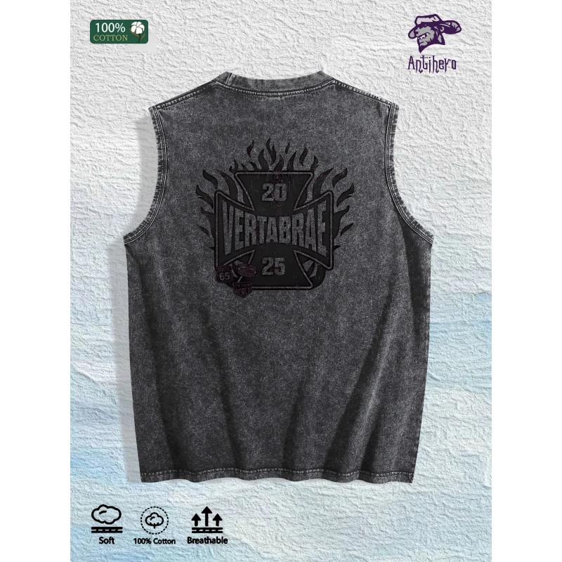 Antihero Vertabrae Graphic Tank Top 100% Cotton US Warehouse 7