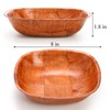 Elsjoy 8 Pack 8 Inch Wooden Woven Salad Bowl, Reusable
