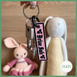 314PI Drive Safe Embroidery Keychain, Size 3.1" Embroidered Tag Keychains, Embroidery Patch with Colorful Keyrings for Backpack Clothes Motorcycles Scooters Cars Key Accessories, Gifts for Women Man