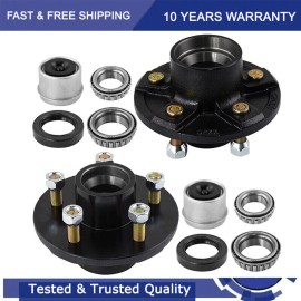 blackhary7 2 Trailer Idler Hub Kits 5 on 4.5 for 3500 lbs Axle 5x4.5 5 Lug Trailer Hub Kit