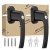 GETLITOOL Lockable Window Handles, 2-Piece Aluminium Window Lock with Keys,