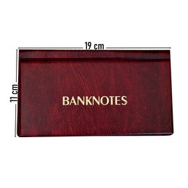 COLLECTOR Collector's album for banknotes, notes with 20 pages, 8 x 17 cm, red