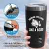Lawn Mower Black Edition Tumbler 20oz - lawn like a