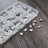 ECSiNG 200pcs Aluminum Sleeves Clips with Double Holes for 1.2