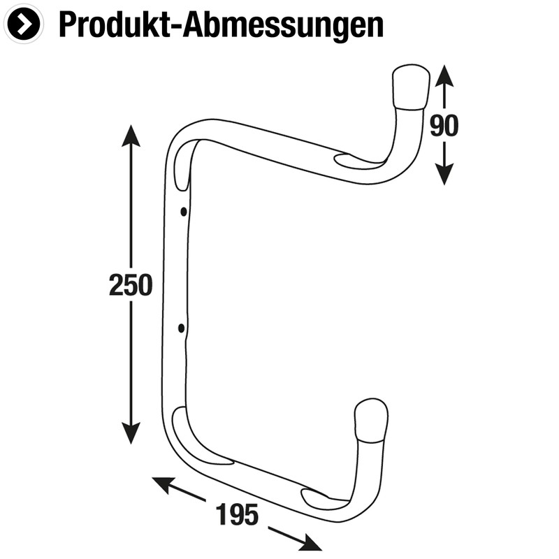 CONNEX DY222019 Wall Doublehook 250x195x90 15/20kg