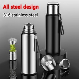 Sandtec Vacuum Insulated Water Bottles Thermal Flask for Hot Drink 1.5L Thermo Bottle Reusable Stainless Steel Flask for Travel