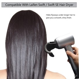 Anti-Flight Flyaway Attachment Nozzle Compatible with Laifen Swift Hair Dryer/SE/SE 2 Styling Tool, Hair Smoothing Dryer Accessories for Laifen, Black