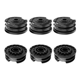 Viilich Pack of 6 grass trimmer thread spools for Bosch grass trimmer Bosch ART 24, 27, 30 and ART 30-36 LI, replacement thread spool for Bosch grass trimmer ART 24+, 27+, 30+, nylon replacement spool